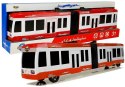 Autobus Przegubowy z Napędem Frykcyjnym Czerwony Autobus Przegubowy z Napędem Frykcyjnym Czerwony