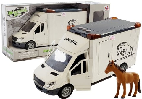 Ciężarówka Auto Pojazd do Transportu Koni Biały Ciężarówka Auto Pojazd do Transportu Koni Biały