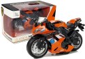 Motocykl z Napędem Frykcyjnym Dźwięki Motor 1:14 Pomarańczowy Motocykl z Napędem Frykcyjnym Dźwięki Motor 1:14 Pomarańczowy
