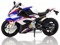 Motocykl Model BMW S1000RR Biały Dźwięki Światła Motocykl Model BMW S1000RR Biały Dźwięki Światła