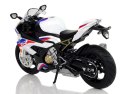 Motocykl Model BMW S1000RR Biały Dźwięki Światła Motocykl Model BMW S1000RR Biały Dźwięki Światła