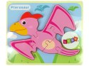 Drewniane Puzzle Dinozaur Pterodaktyl Różowy Pliosaurs Niebieski Drewniane Puzzle Dinozaur Pterodaktyl Różowy Pliosaurs Niebieski