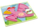 Drewniane Puzzle Dinozaur Pterodaktyl Różowy Pliosaurs Niebieski Drewniane Puzzle Dinozaur Pterodaktyl Różowy Pliosaurs Niebieski