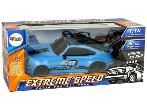 Samochód Sportowy 1:18 Niebieski Koło Zapasowe Pilot Samochód Sportowy 1:18 Niebieski Koło Zapasowe Pilot