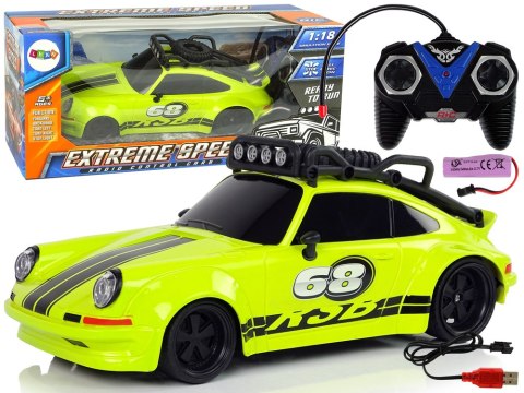 Samochód Sportowy 1:18 Zielone Koło Zapasowe Pilot Samochód Sportowy 1:18 Zielone Koło Zapasowe Pilot