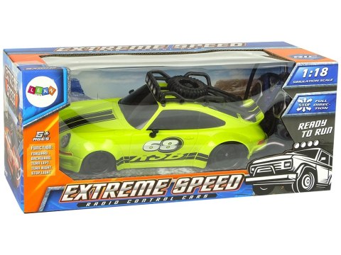 Samochód Sportowy 1:18 Zielone Koło Zapasowe Pilot Samochód Sportowy 1:18 Zielone Koło Zapasowe Pilot