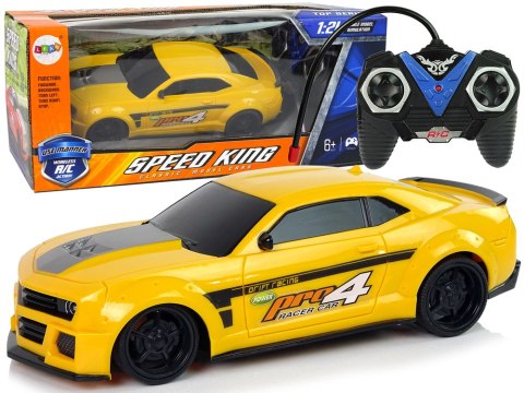 Zdalnie Sterowane Auto Sportowe 1:24 Wyścigi Żółty Przyciemniane Szyby Zdalnie Sterowane Auto Sportowe 1:24 Wyścigi Żółty Przyciemniane Szyby