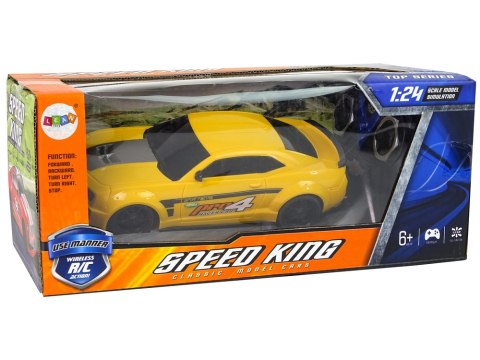 Zdalnie Sterowane Auto Sportowe 1:24 Wyścigi Żółty Przyciemniane Szyby Zdalnie Sterowane Auto Sportowe 1:24 Wyścigi Żółty Przyciemniane Szyby
