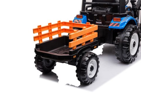 Traktor Na Akumulator Z Przyczepą Hercules Niebieski 24V Traktor Na Akumulator Z Przyczepą Hercules Niebieski 24V