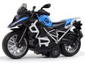 Motocykl GT Niebieski 1:14 Napęd Pull-Back Dźwięk Światła Motocykl GT Niebieski 1:14 Napęd Pull-Back Dźwięk Światła