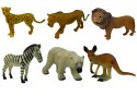 Zestaw Figurek Afryka Dzikie Zwierzęta Kangur Zebra Zestaw Figurek Afryka Dzikie Zwierzęta Kangur Zebra