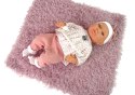 Lalka Bobas 46 cm Różowa Smoczek Kocyk Piórka Lalka Bobas 46 cm Różowa Smoczek Kocyk Piórka