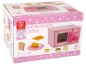Drewniana Kuchenka Mikrofalowa Mikrofalówka Jedzenie Różowa Drewniana Kuchenka Mikrofalowa Mikrofalówka Jedzenie Różowa