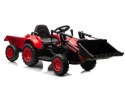 Traktor Na Akumulator Z łyżką BW-X002A Czerwony Traktor Na Akumulator Z łyżką BW-X002A Czerwony