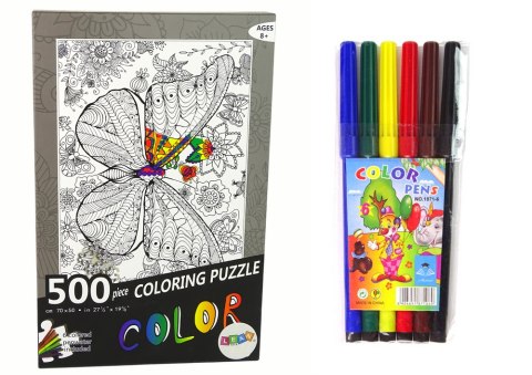 Puzzle Do Kolorowania 500 Elementów Motyl Puzzle Do Kolorowania 500 Elementów Motyl