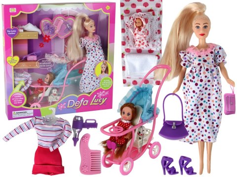 Lalka Lucy W Ciąży Zestaw Akcesoria XXL Lalka Lucy W Ciąży Zestaw Akcesoria XXL
