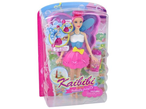 Lalka Dla Dzieci Wróżka Magiczne Skrzydła Bańki Mydlane Różowa Lalka Dla Dzieci Wróżka Magiczne Skrzydła Bańki Mydlane Różowa