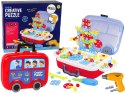 Zestaw DIY Warsztat Walizka Autobus Wkrętarka Na Baterie Zestaw DIY Warsztat Walizka Autobus Wkrętarka Na Baterie