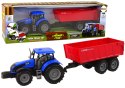 Traktor z Przyczepą Pojazd Rolniczy Farma Niebieski Traktor z Przyczepą Pojazd Rolniczy Farma Niebieski