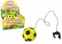 Piłka Nożna PU Na Gumce Jojo Do Odbijania 6 cm Żółta Piłka Nożna PU Na Gumce Jojo Do Odbijania 6 cm Żółta