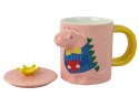 Kubek Z Przykrywką Dinozaur Różowy Dinozaur 400 ml Kubek Z Przykrywką Dinozaur Różowy Dinozaur 400 ml