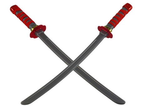 Zestaw Wojownika Ninja Maska Miecze Sztylety Czerwone Zdobienia Zestaw Wojownika Ninja Maska Miecze Sztylety Czerwone Zdobienia