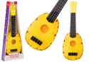 Ukulele Dla Dzieci Mini Gitara 4 Struny Motyw Ananasa Gitarka Żółta 15″ Ukulele Dla Dzieci Mini Gitara 4 Struny Motyw Ananasa Gitarka Żółta 15″