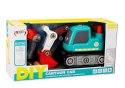Koparka Gąsienicowa Kreskówkowa Do Skręcania DIY Turkusowa Koparka Gąsienicowa Kreskówkowa Do Skręcania DIY Turkusowa