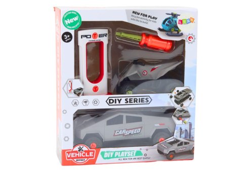 Zestaw Nowoczesne Auto z Quadem Do Rozkręcania DIY Siwy Zestaw Nowoczesne Auto z Quadem Do Rozkręcania DIY Siwy