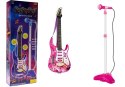 Gitara ze Statywem i Mikrofonem Różowa Gitara ze Statywem i Mikrofonem Różowa