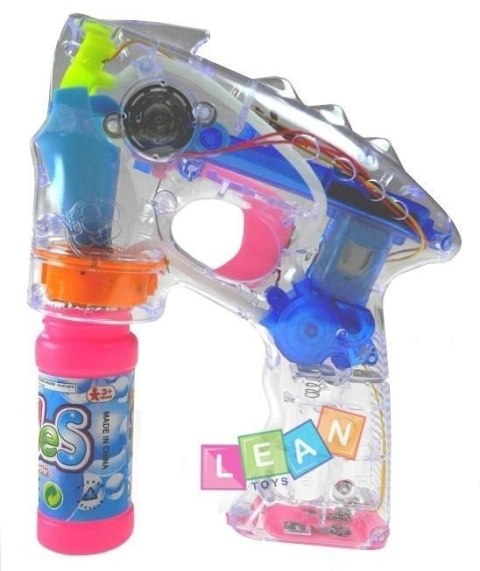 Świecący Duży Pistolet na Bańki + 2x PŁYN Świecący Duży Pistolet na Bańki + 2x PŁYN