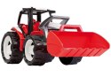 Traktor LENA Spychacz Czerwono Biały Z Ruchomą Łyżką Traktor LENA Spychacz Czerwono Biały Z Ruchomą Łyżką