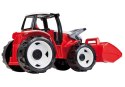 Traktor LENA Spychacz Czerwono Biały Z Ruchomą Łyżką Traktor LENA Spychacz Czerwono Biały Z Ruchomą Łyżką
