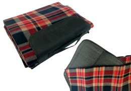 Koc 250x150cm czarno-czerwony 2790