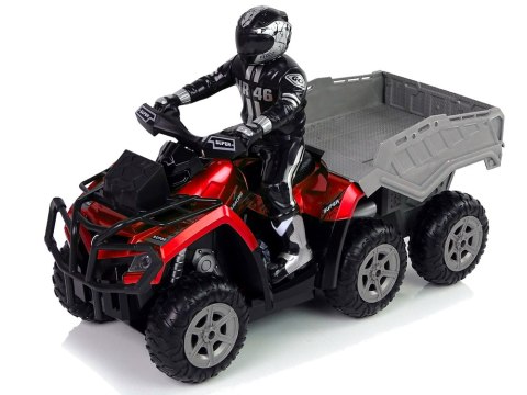Quad z Przyczepką 1:10 Off-Road Czerwony 2,4G Quad z Przyczepką 1:10 Off-Road Czerwony 2,4G
