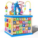 Układanka Edukacyjna Kostka Drewniana Sorter Alfabet Wzory Układanka Edukacyjna Kostka Drewniana Sorter Alfabet Wzory