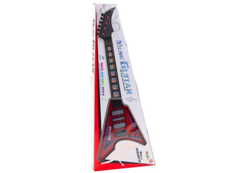 Gitara elektryczna światło dźwięk czerwona Gitara elektryczna światło dźwięk czerwona
