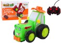 Skaczący traktor RC zielony