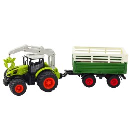 Traktor z podbierakiem i przyczepą RC