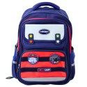 Plecak Szkolny Dziecięcy Pas Piersiowy Granatowo Czerwony Kosmos 20L 38cm Plecak Szkolny Dziecięcy Pas Piersiowy Granatowo Czerwony Kosmos 20L 38cm