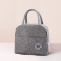 Torba Termiczna Izolacyjna Śniadaniowa Lunch Bag Szara 23cm Torba Termiczna Izolacyjna Śniadaniowa Lunch Bag Szara 23cm