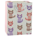 Torba Prezentowa Papierowa Kotki Brokatowa 23 x 18 x 10,5 cm Torba Prezentowa Papierowa Kotki Brokatowa 23 x 18 x 10,5 cm