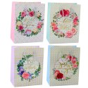 Torba Prezentowa Wzory Kwiaty Best Wishes 23 x 18 x 10,5 cm Torba Prezentowa Wzory Kwiaty Best Wishes 23 x 18 x 10,5 cm