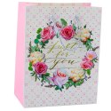 Torba Prezentowa Wzory Kwiaty Best Wishes 23 x 18 x 10,5 cm Torba Prezentowa Wzory Kwiaty Best Wishes 23 x 18 x 10,5 cm