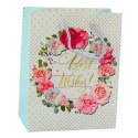 Torba Prezentowa Wzory Kwiaty Best Wishes 23 x 18 x 10,5 cm Torba Prezentowa Wzory Kwiaty Best Wishes 23 x 18 x 10,5 cm