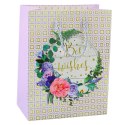 Torba Prezentowa Wzory Kwiaty Best Wishes 23 x 18 x 10,5 cm Torba Prezentowa Wzory Kwiaty Best Wishes 23 x 18 x 10,5 cm