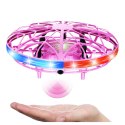 Dron UFO Sterowany Ręką RC Światła LED Różowy Dron UFO Sterowany Ręką RC Światła LED Różowy