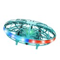 Dron UFO Sterowany Ręką RC Światła LED Turkusowy Dron UFO Sterowany Ręką RC Światła LED Turkusowy