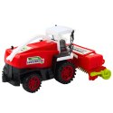 Kombajn Rolniczy Farmerski Z Hederem Napęd Czerwony Kombajn Rolniczy Farmerski Z Hederem Napęd Czerwony