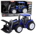 Traktor Farmerski Z Ruchomą Łyżką Światła Dźwięki Niebieski 1:10 Traktor Farmerski Z Ruchomą Łyżką Światła Dźwięki Niebieski 1:10
